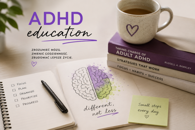 ADHD – jak się edukuję w tym temacie. Co polecam, jeśli podejrzewasz ADHD u siebie.