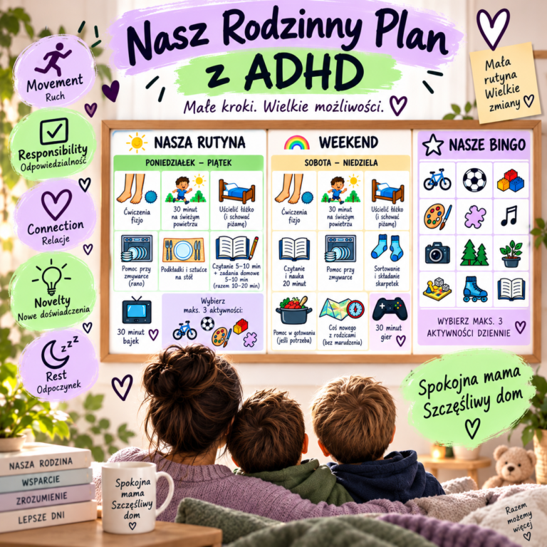 ADHD w rodzinie – jak próbujemy wprowadzić więcej spokoju, rutyny i jasnych zasad